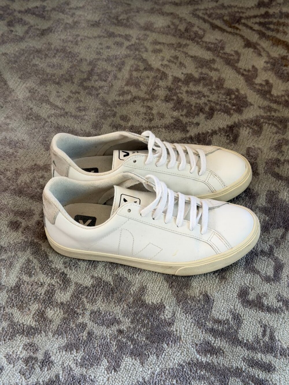 VEJA Esplar Leather White Sneakers - Picture 6 of 13